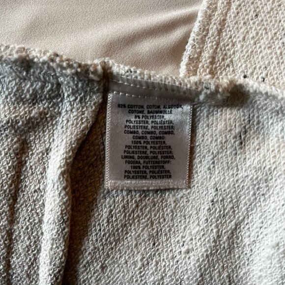 CARTONNIER ANTHROPOLOGIE Knit Blazer Cream Black- chiffon peplum back -NWOT - S - Picture 12 of 12